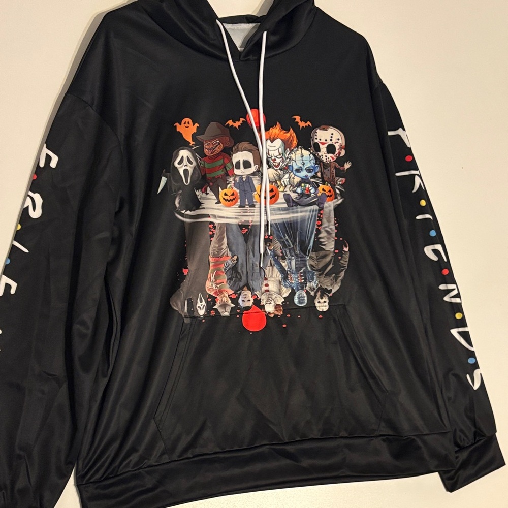Black Graphic Hoodie for Men